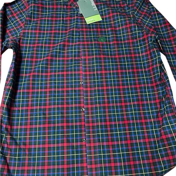L.L.Bean TrueCool Plaid Button Down Shirt Men’s Large Traditional Fit NWT - Picture 2 of 5